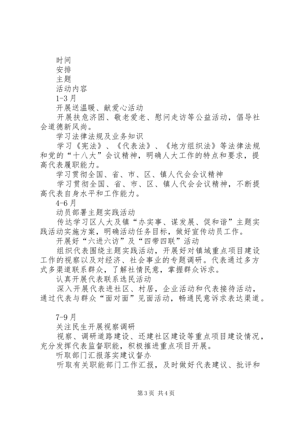 镇代表小组XX年度工作计划_第3页