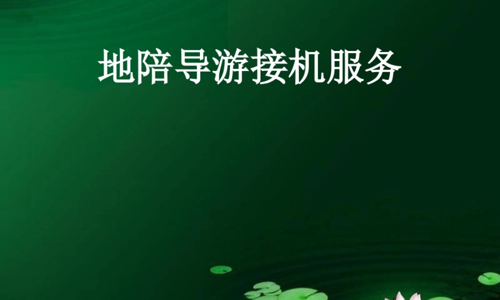 导游接机说课
