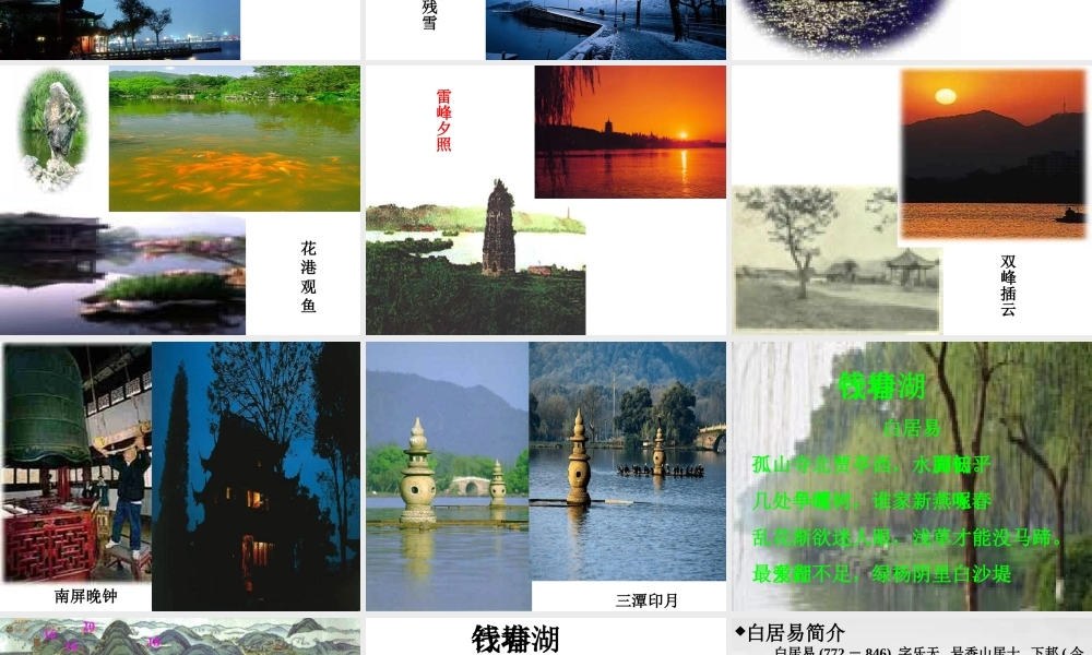 八年级语文上册(钱塘湖春行)课件8长春版 课件
