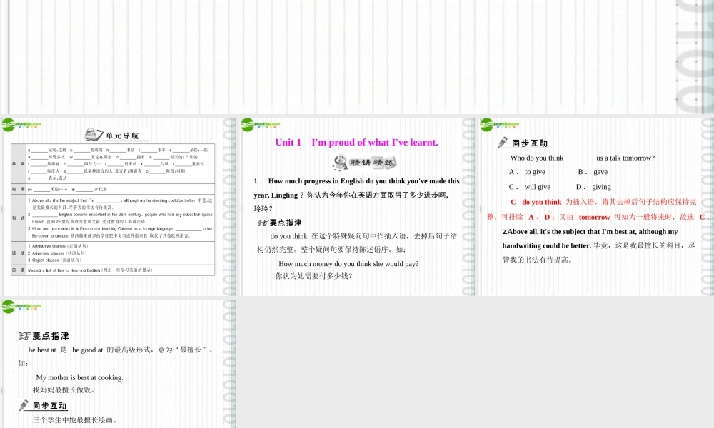 九年级英语下册 Module 9 Unit 1 配套课件 外研版 课件
