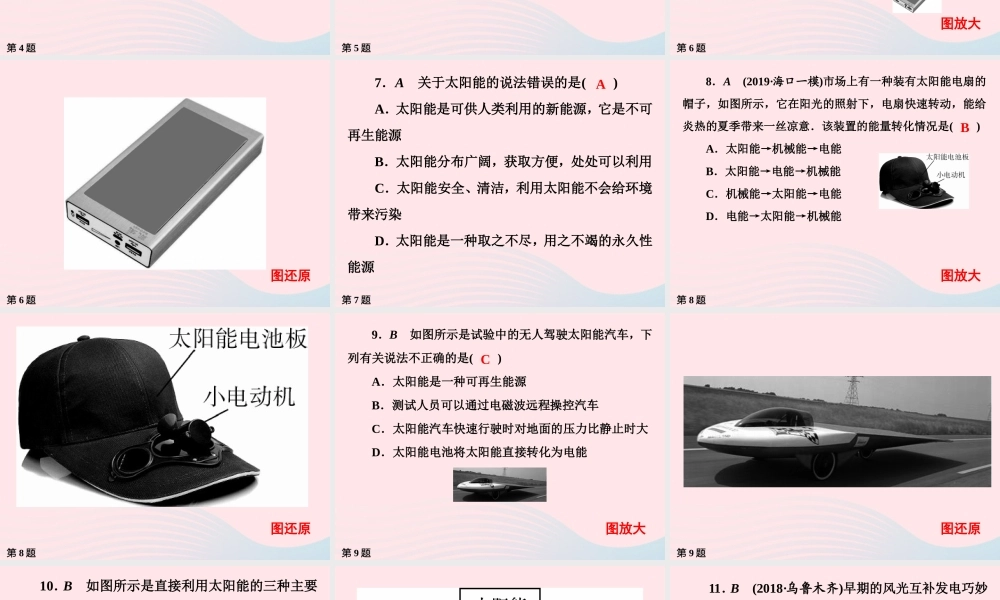 九年级物理下册 第18章 能源与可持续发展作业28课件 苏科版 课件