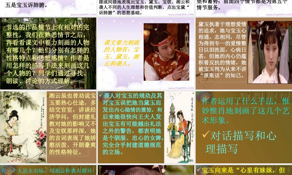 人教版诉肺腑高三语文课件