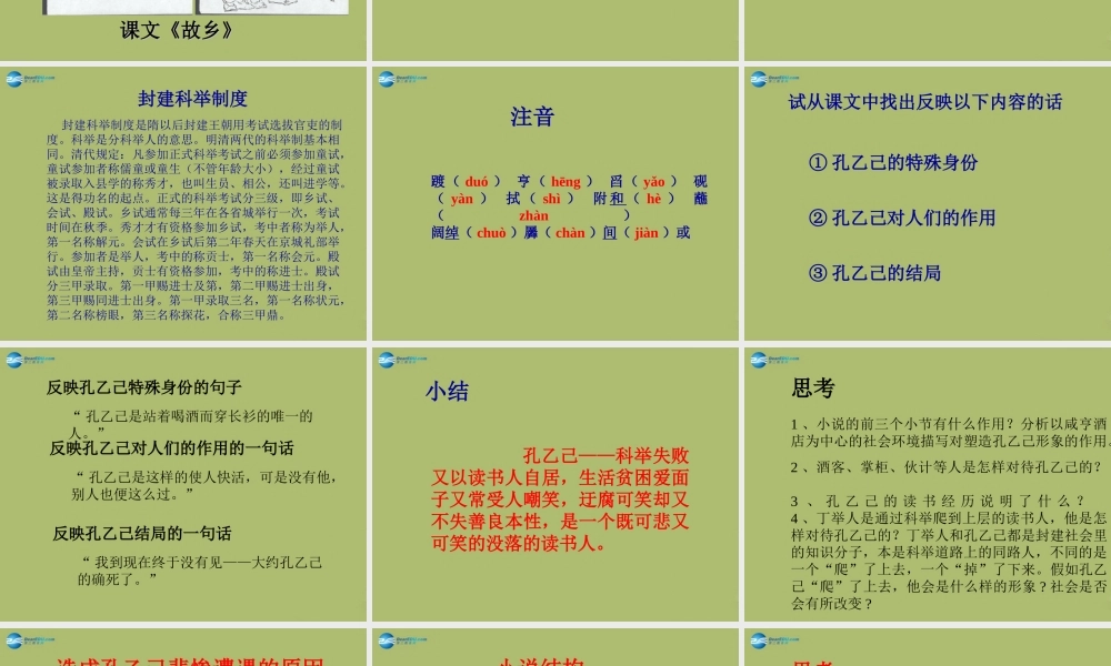 九年级语文下册 5 孔乙己课件7 新人教版 课件