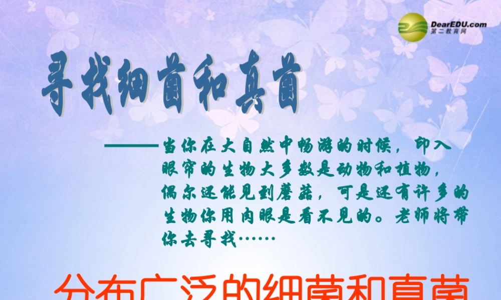 八年级生物上册 第五单元 4.1 细菌真菌的分布课件 新人教版 课件