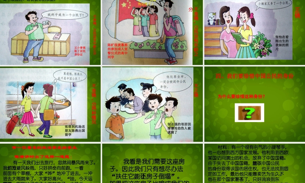 八年级政治上册 第6课 第2框 我们是公民课件 北师大版 课件