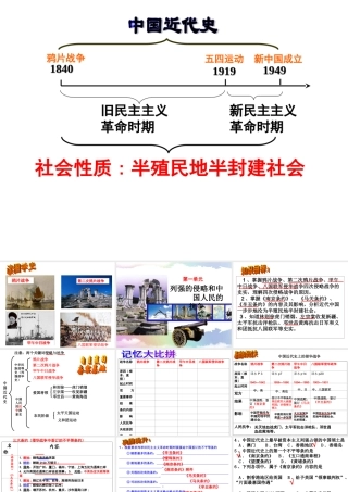 【华东版】历史2014年l八上第一单元复习比武