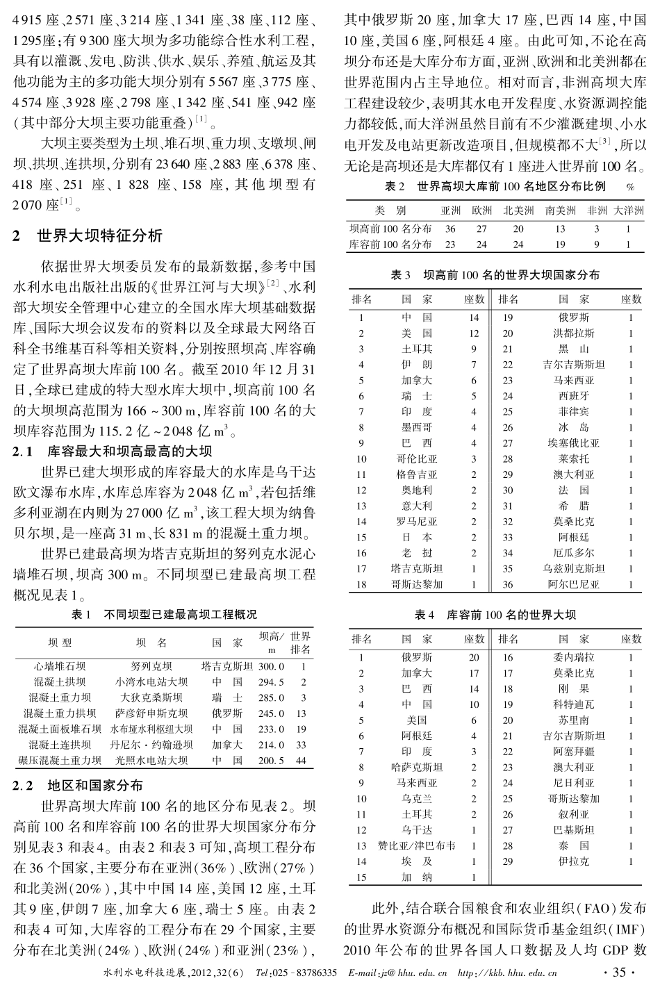 世界已建高坝大库统计分析_第2页
