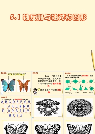 七年级数学下册 5.1(轴反射与轴对称图形)课件4 湘教版  课件