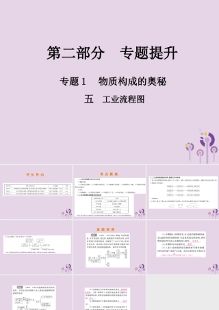 中考化学总复习 第二部分 专题提升 专题1 物质构成的奥秘 五 工业流程图课件