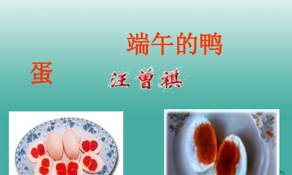 八年级语文上册 2(端午的鸭蛋)课件 鲁教版五四制 课件