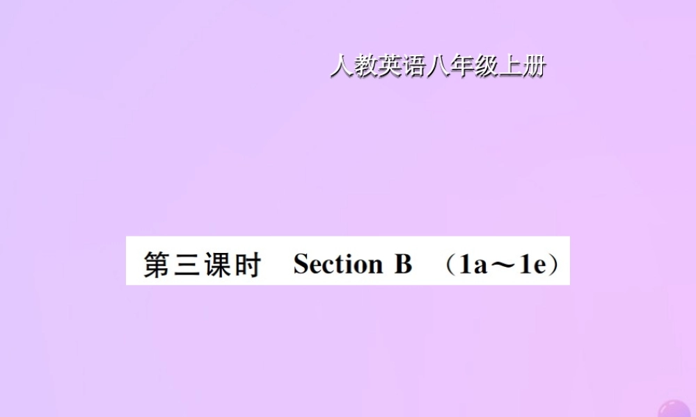 八年级英语上册 Unit 1 Where did you go on vscation(第3课时)Section B习题课件 (新版)人教新目标版 课件