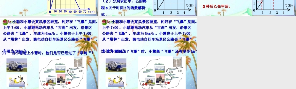 八年级数学上册  7.5一次函数的简单应用第二课时课件 浙教版 课件