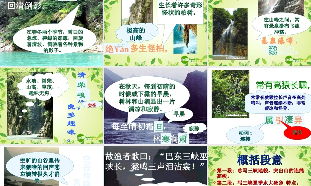 八年级语文上册 (三峡)课件 人教新课标版 课件