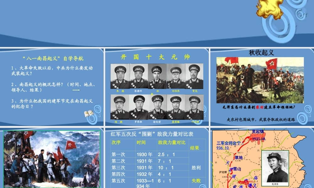 八年级历史上册 第15课(星星之火可以燎原)课件  北师大版 课件