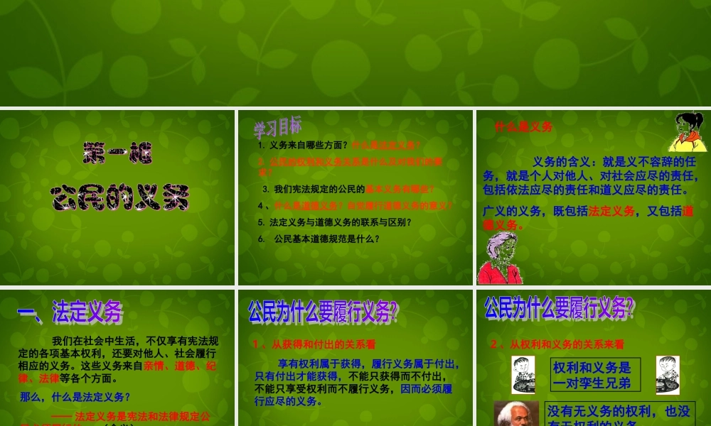 八年级政治下册 2.1 公民的义务课件2 新人教版 课件