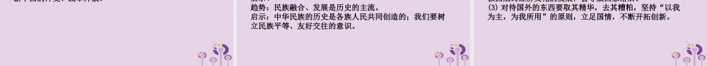 中考历史复习 题型突破 专题二 中国的民族关系及对外交往课件