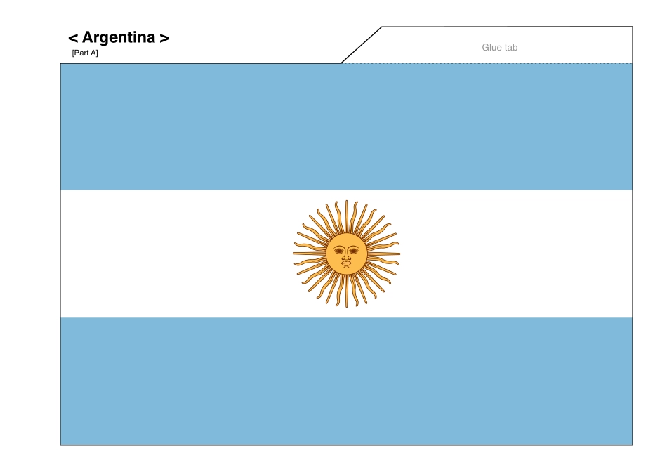 世界杯纸模：助威国旗(B1-阿根廷)_第3页