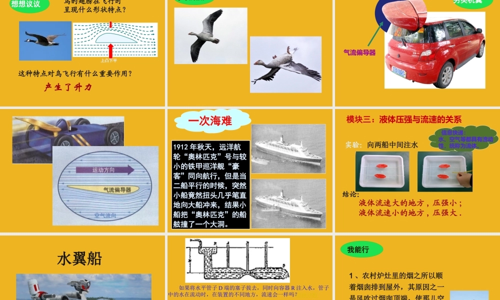 八年级物理下册 神奇的升力课件
