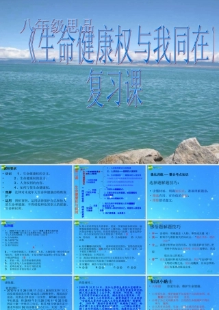 八年级政治下册 (生命健康权与我同在)复习课课件 人教新课标版 课件