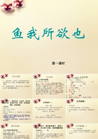 九年级语文下册 19(鱼我所欲也)(第1课时)课件 (新版)新人教版 课件