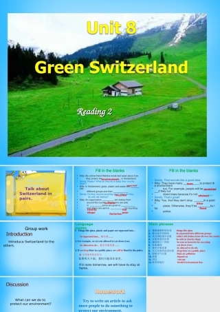 八年级英语下册 Unit 8 A green world Reading 2课件 (新版)牛津版 课件