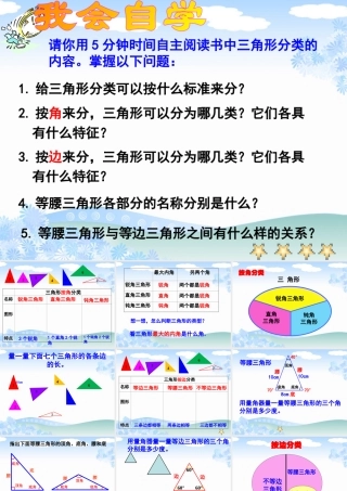 小学数学2011版本小学四年级三角形的分类练习题