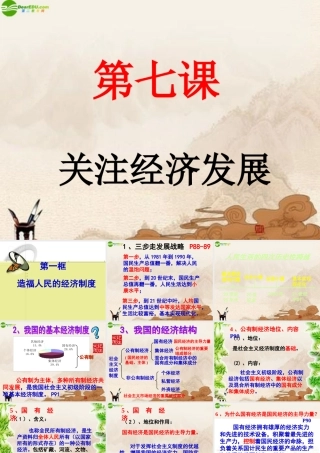 九年级政治 第七课关注经济发展课件 人教新课标版 课件