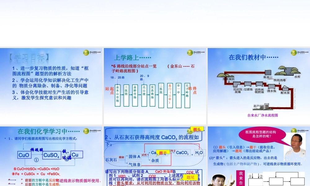 化学评价研讨暨复习备考会4 中考专题复习-流程图课件