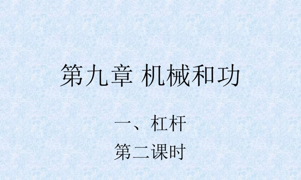 二、学生实验：探究杠杆-(2)