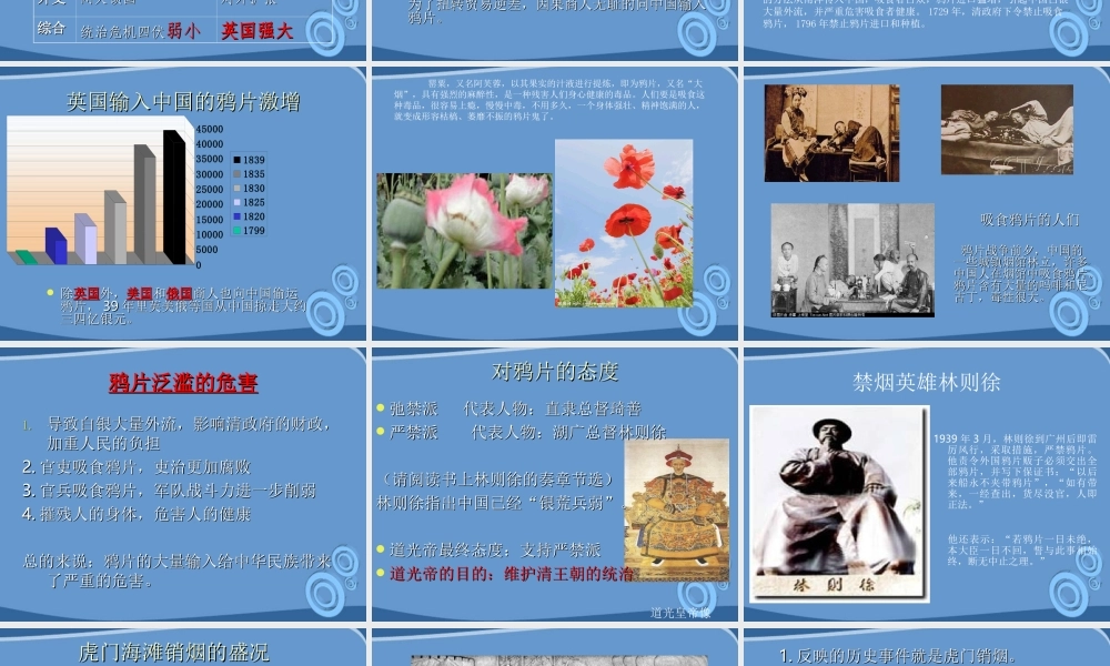 八年级历史上册 第一课鸦片战争课件 川教版 课件