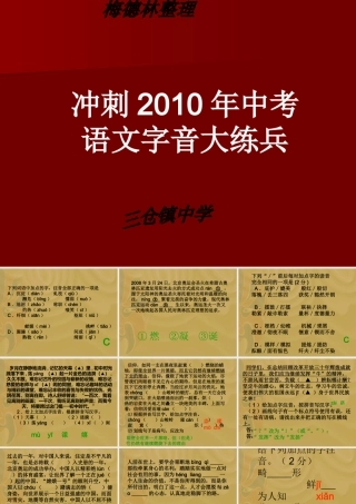 初中语文中考字音练习课件苏科版 课件