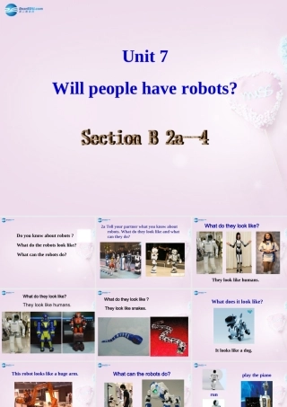 八年级英语上册 Unit 7 Will people have robots sectionB2a ---2e课件 (新版)人教新目标版 课件