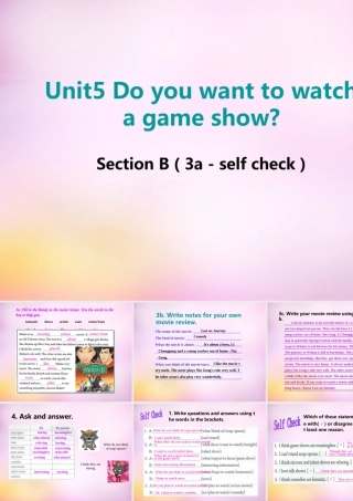 八年级英语上册 Unit 5 Do you want to watch a game show section B(3a self check)课件 (新版)人教新目标版 课件