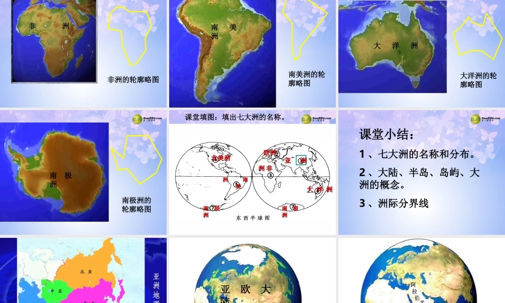 中学七年级地理上册 3.1 海陆的分布课件 商务星球版 课件