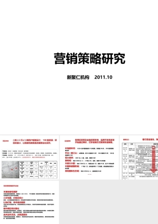 2011年第四季度市场研判：营销策略研究-新聚仁机构-2011.10