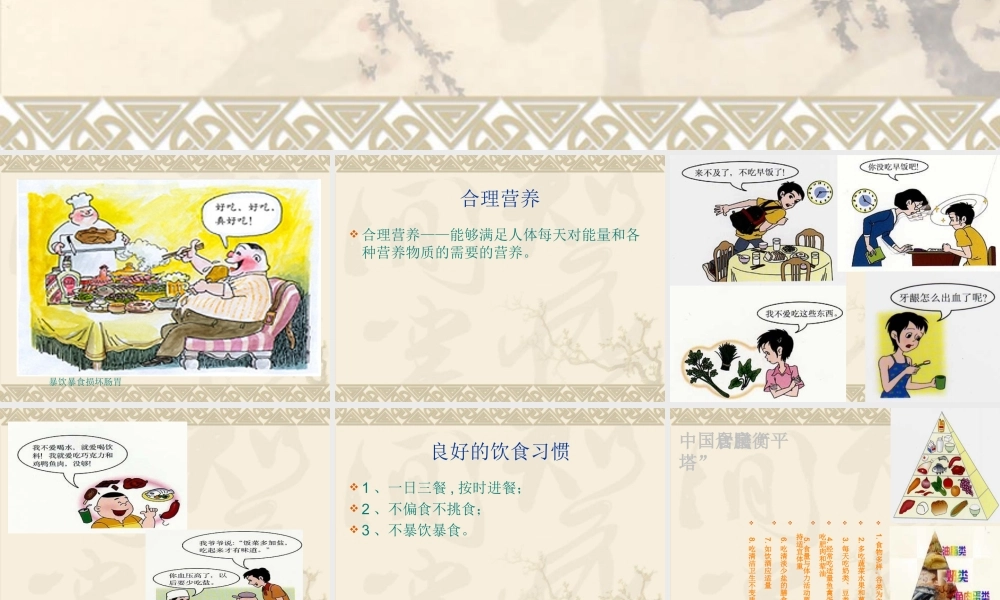 七年级生物下册：第四单元第二章第三节关注合理营养与食品安全1课件 人教版 课件