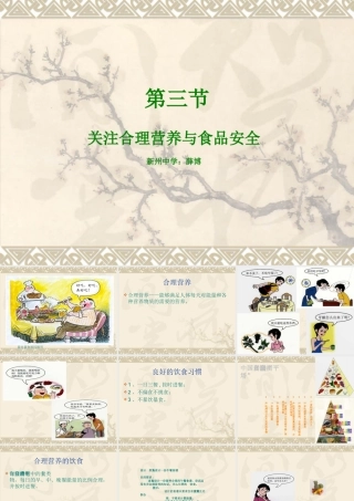 七年级生物下册：第四单元第二章第三节关注合理营养与食品安全1课件 人教版 课件