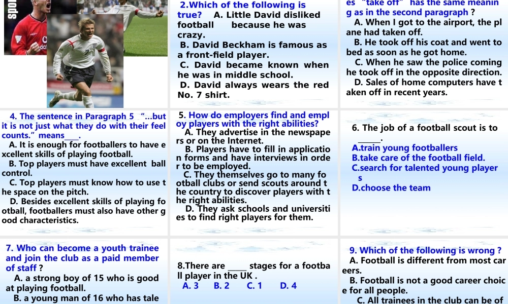 新课标高三英语Unit16 reading 阅读理解 课件