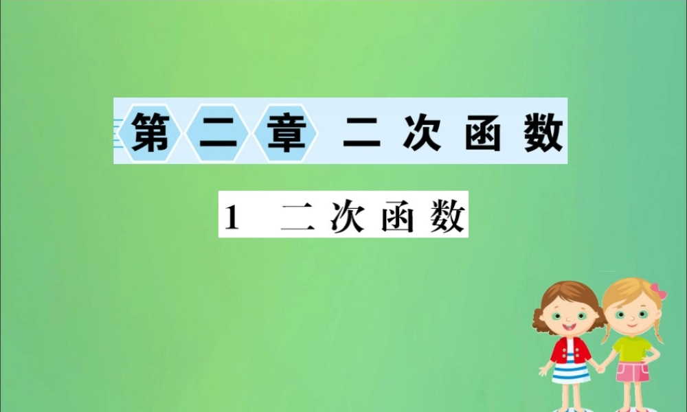 九年级数学下册 第二章 二次函数 21 二次函数训练课件 (新版)北师大版 课件