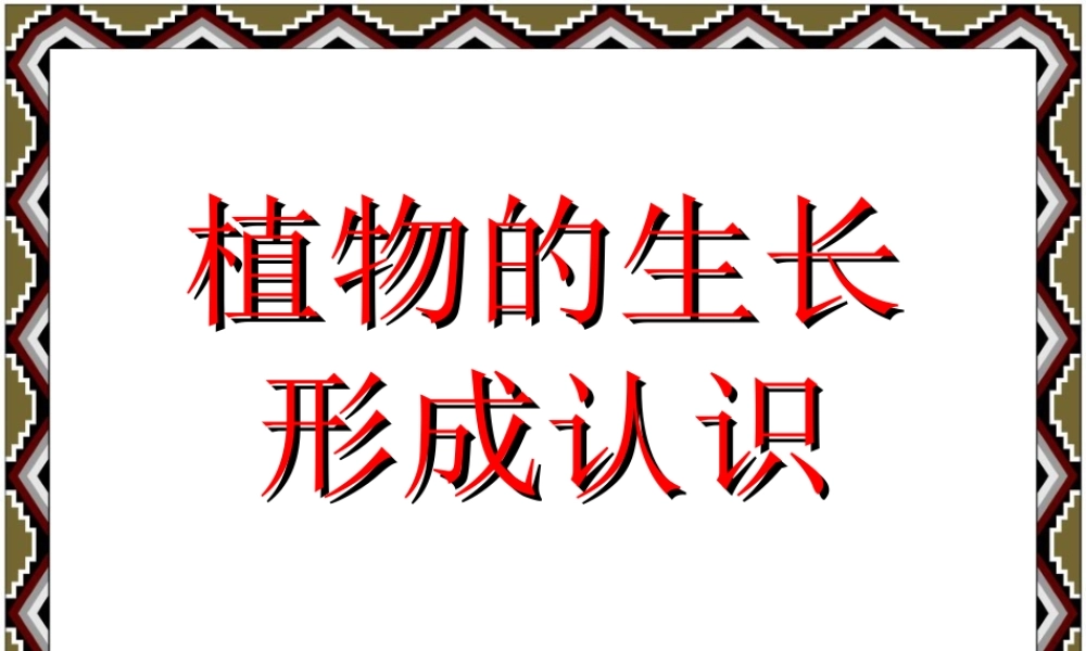 《-植物的生长-形成认识》课件1