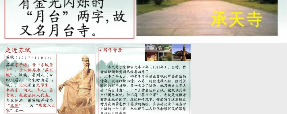 八年级语文上册 23(记承天寺夜游)图片课件 语文版 课件