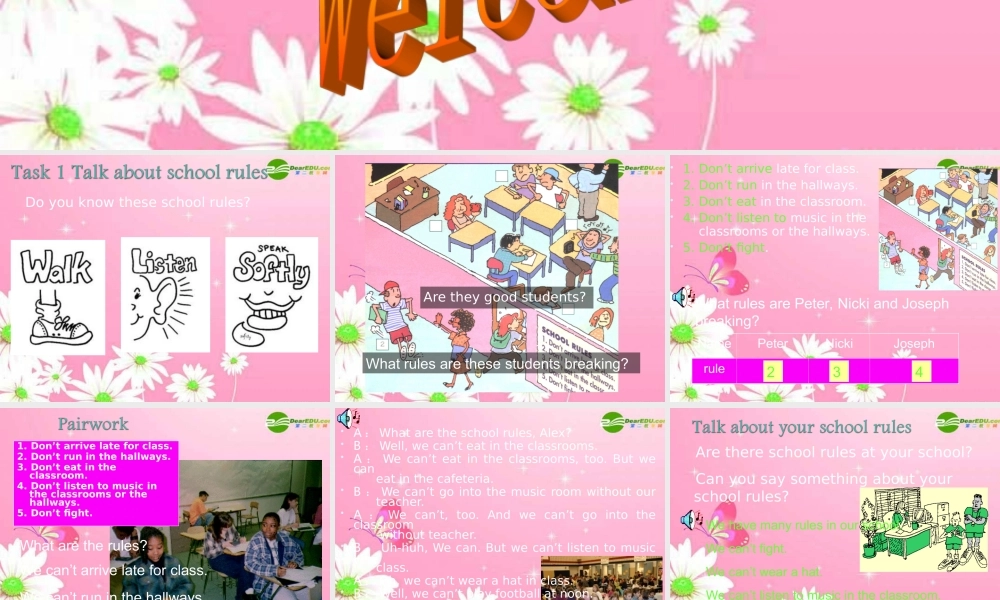 七年级英语上册 Unit 10 Don t eat in class课件 鲁教版 课件