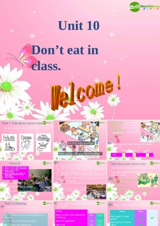 七年级英语上册 Unit 10 Don t eat in class课件 鲁教版 课件