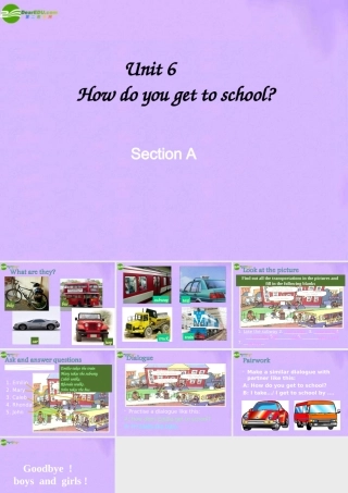 七年级英语上册 Unit 6 How do you get to school Section A课件 鲁教版 课件