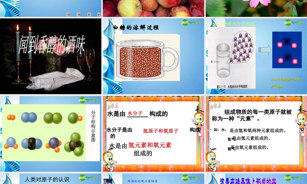 八年级化学 第一单元第一节物质构成的奥秘课件 鲁教版五四制 课件