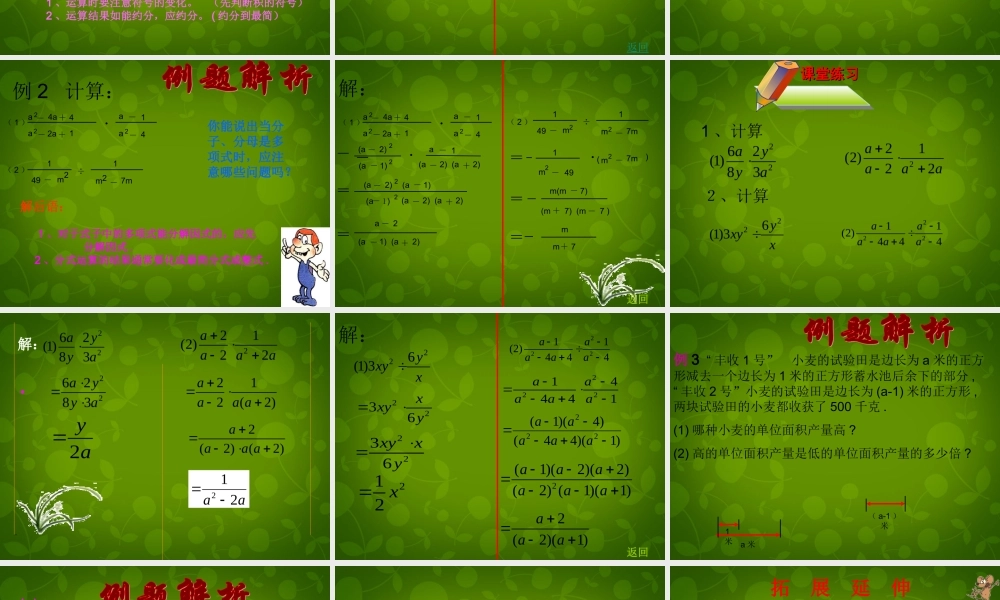 八年级数学下册 16.2.1 分式的乘除课件1 新人教版 课件