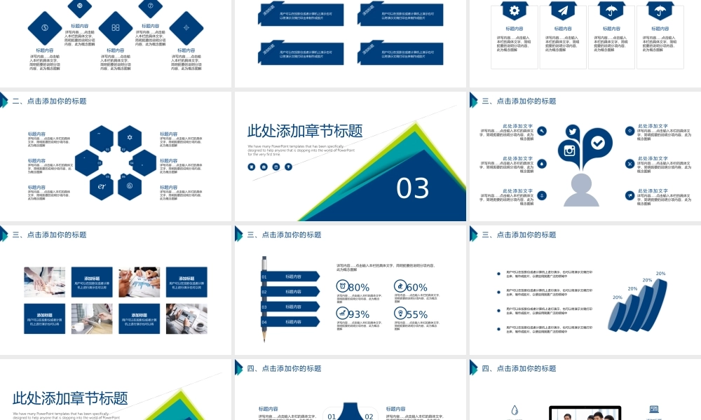商务评估总结汇报PPT模板