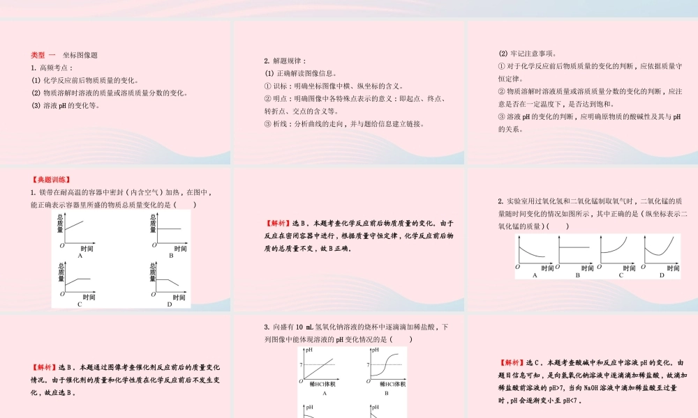 初中化学 专项一 图、表、线类试题课件 (新版)新人教版 试题-2