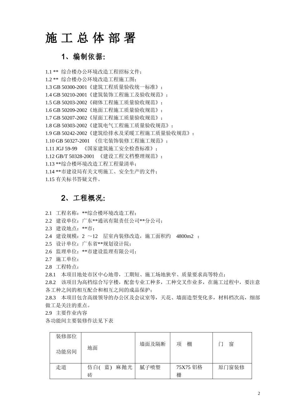[精选施组]广东某办公楼改造装饰工程施工组织设计方案_第3页