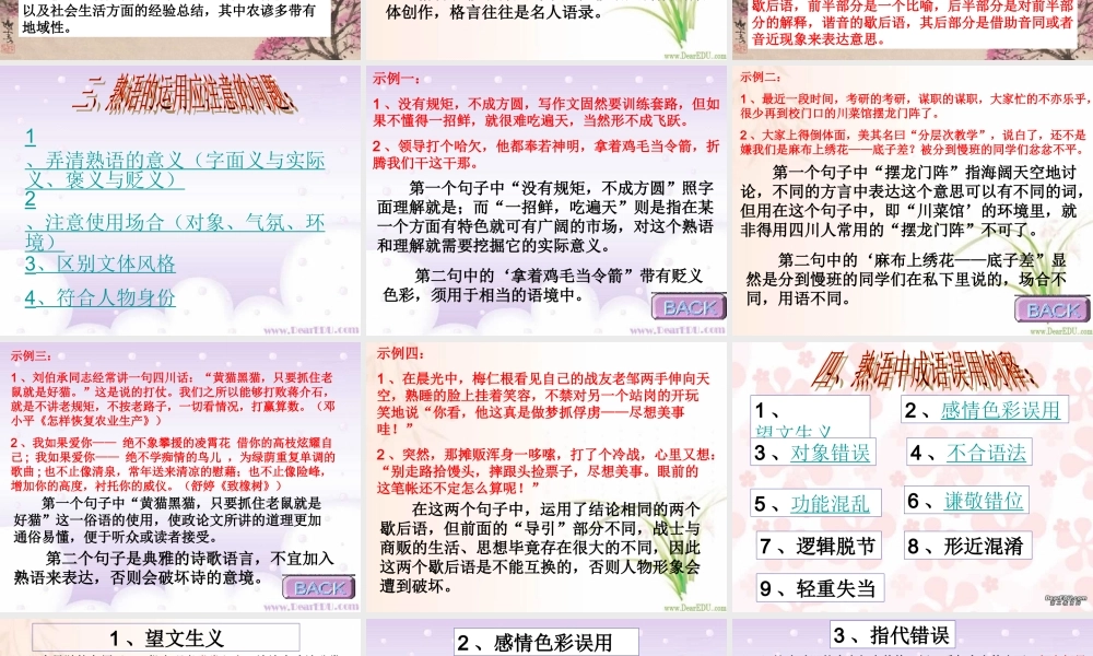 人教版北京考试大纲熟语的使用 课件